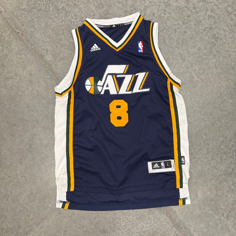 Adidas Utah Jazz Deron Williams 8 NBA Jersey Youth Large Navy Blue‎ Basketball